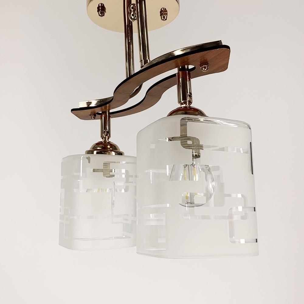 Світильник стельовий на 2 плафони Золотий (6032/2 GD) - фото 5 Світильник стельовий на 2 плафони Золотий (6032/2 GD) - фото 5