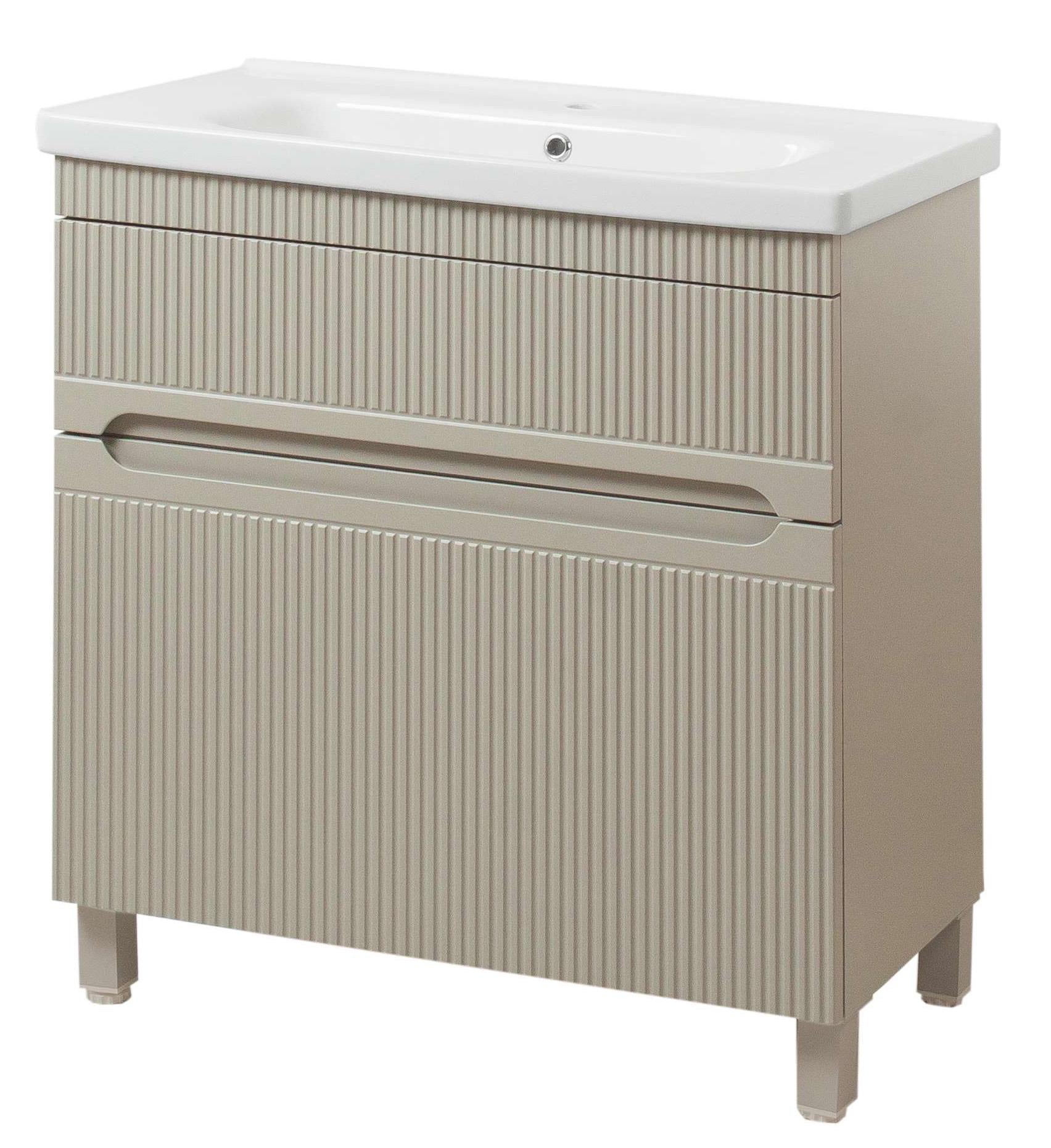 Тумба ЮВВІС Aria ТНБ-2 Д з умивальником Fenova 80 см Мокко матовий (UVV073) Тумба ЮВВІС Aria ТНБ-2 Д з умивальником Fenova 80 см Мокко матовий (UVV073)