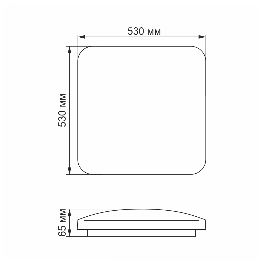 LED світильник функціональний квадратний VIDEX 72W 2800-6000K VL-CLSS-72 - фото 4