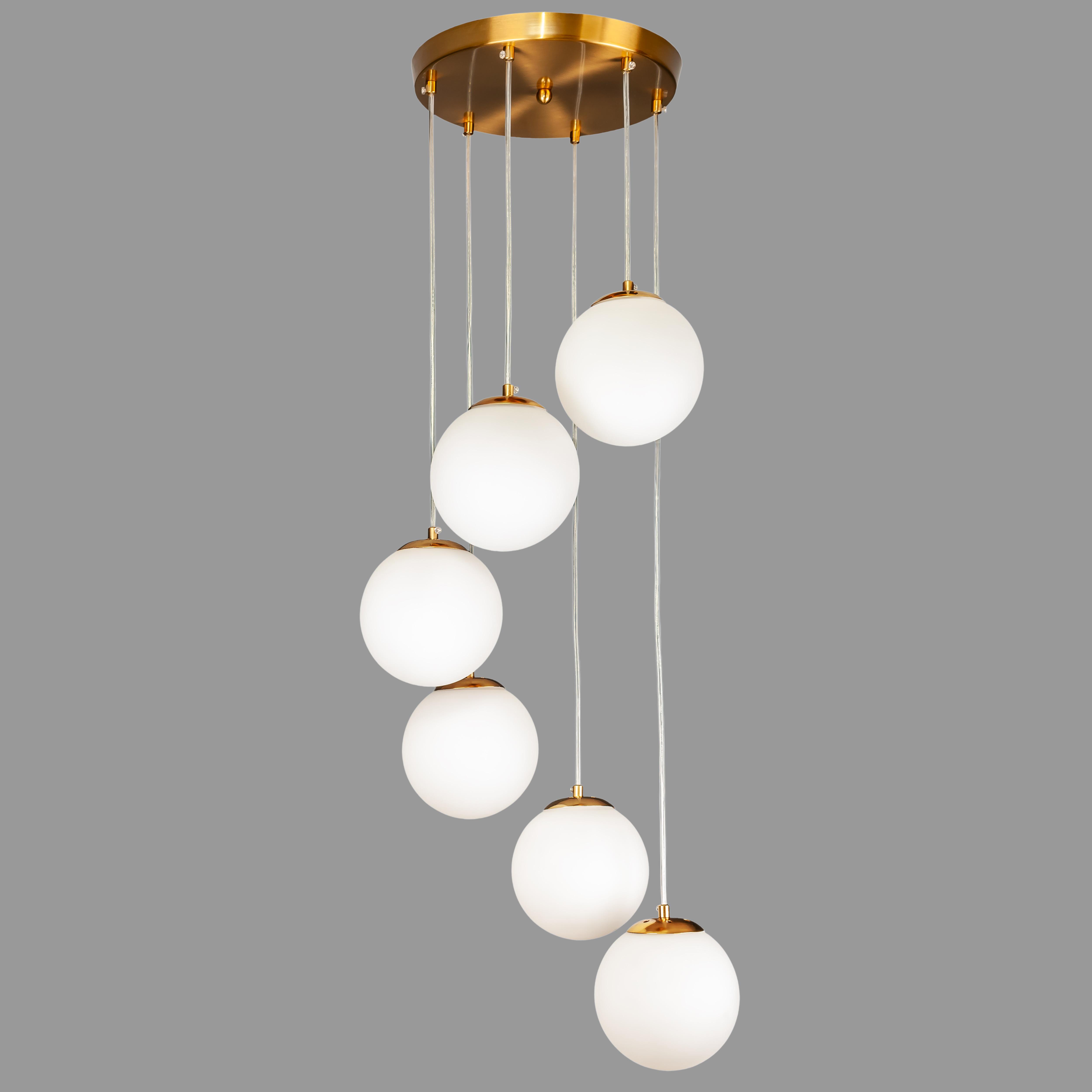 Люстра с пулями на 6 ламп Бронзовый (56-PR150F-6 BRZ+WH (300)) Люстра с пулями на 6 ламп Бронзовый (56-PR150F-6 BRZ+WH (300))