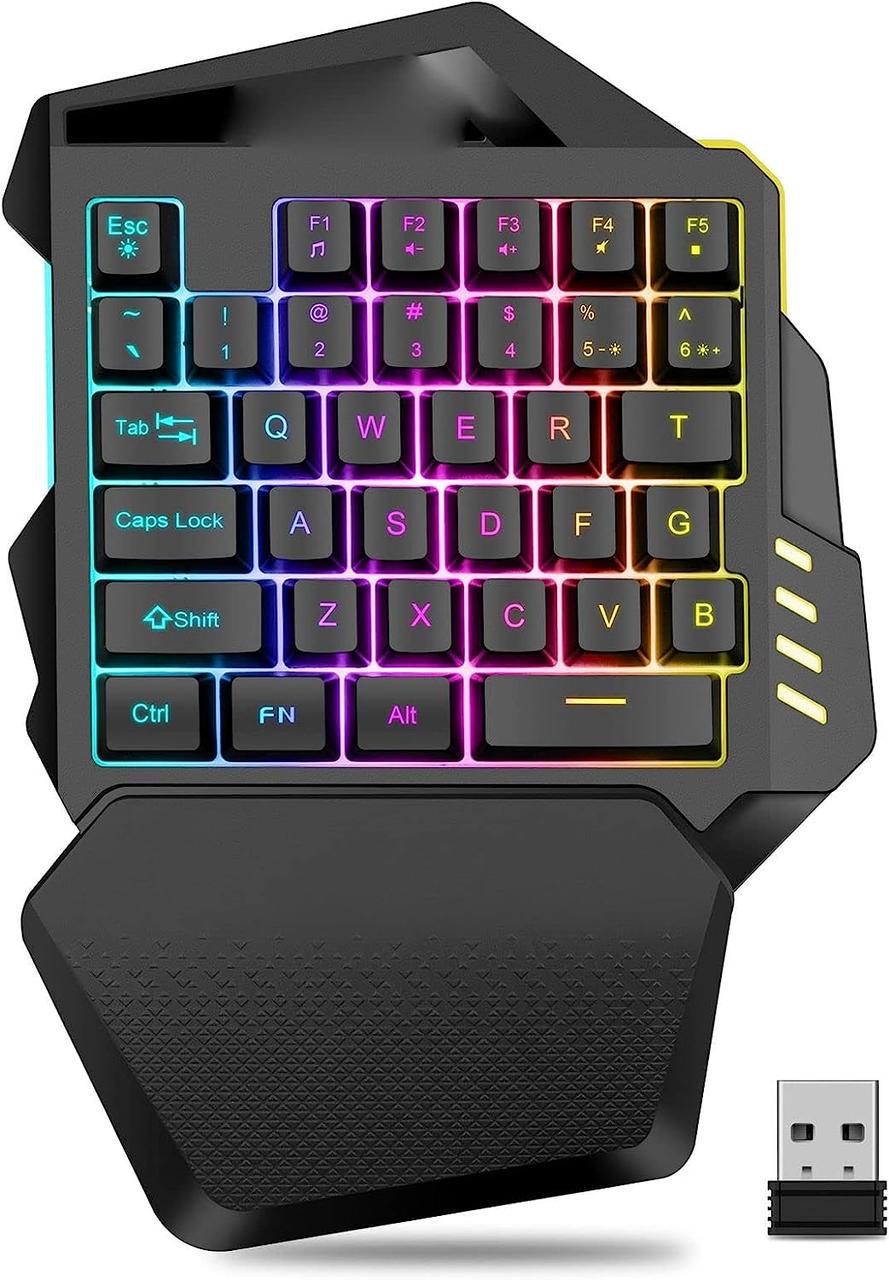 Клавиатура одноручная игровая Hozee G60 RGB беспроводная (1894905356)