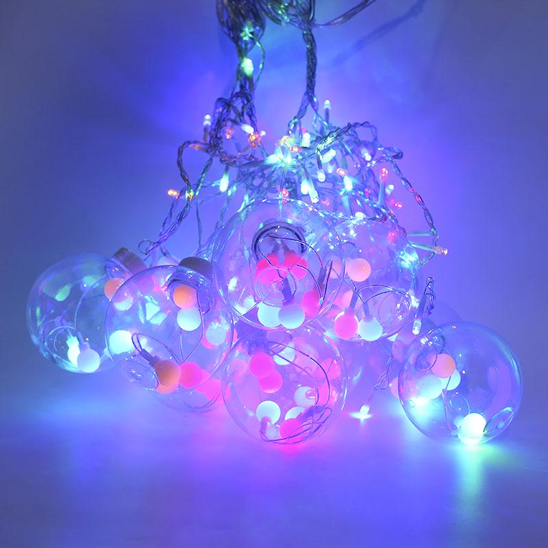 Гирлянда-штора светодиодная YLX-027 Balls 2,5 м Разноцветный свет - фото 2