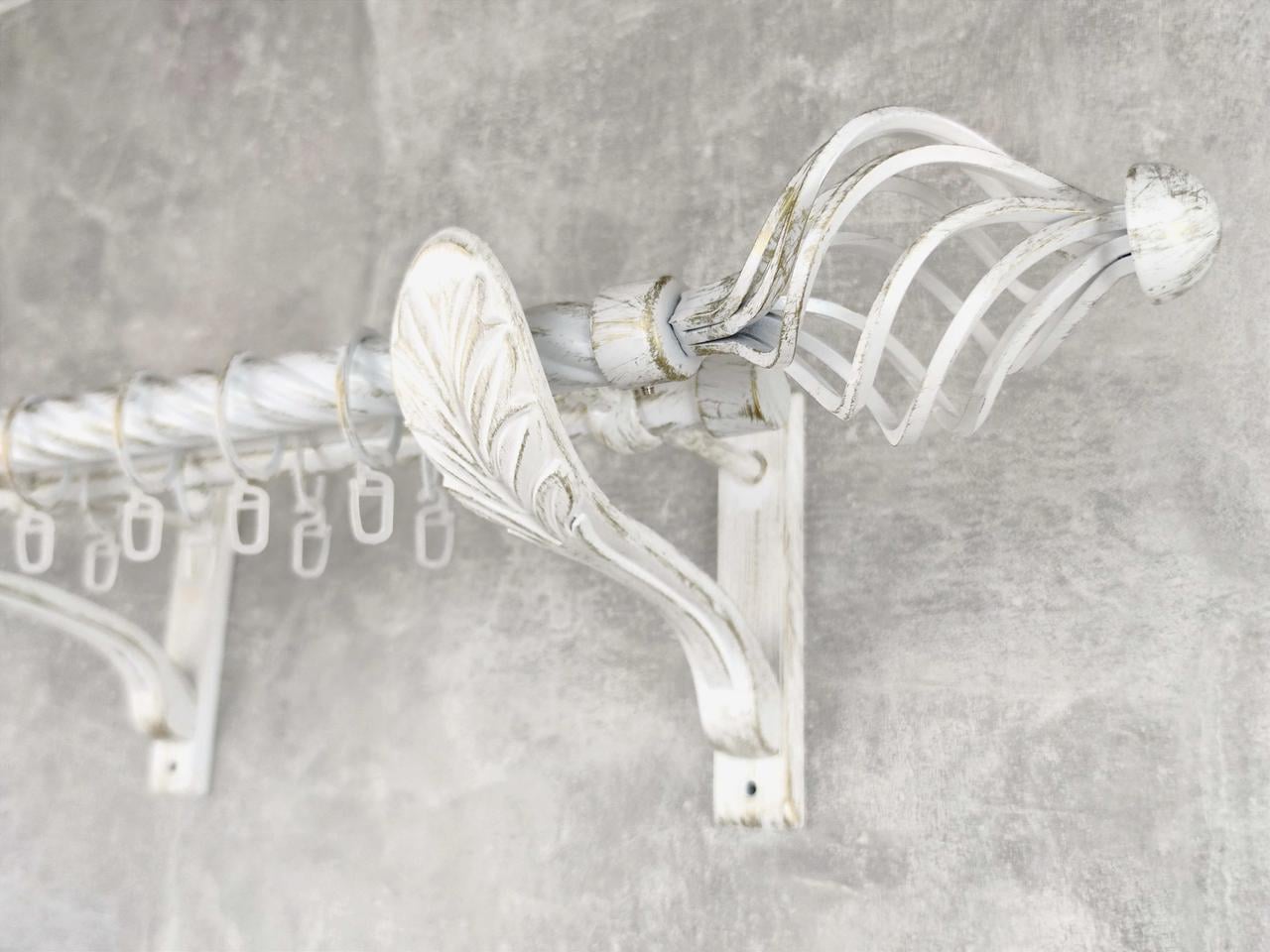 Карниз MStyle металлический для штор двухрядный Арезо 25/19 мм крученый 300 см Белое золото (5013280)