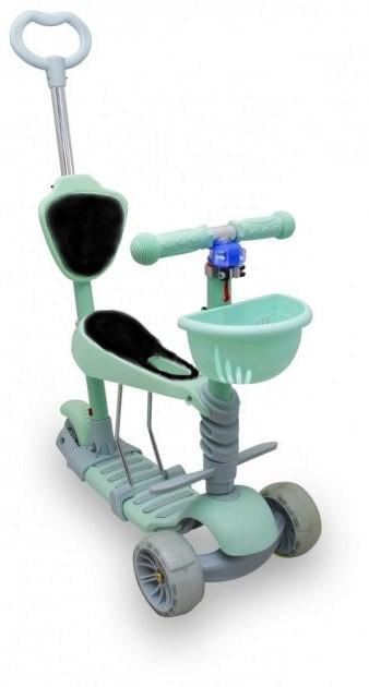 Самокат-беговел 5в1 Scooter 01ММ Мятный