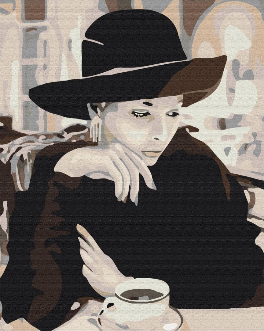 Картина по номерам Brushme Леди с кофе 40x50 см (BS51401)