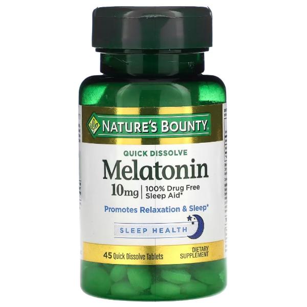 Мелатонин для сна Nature's Bounty Melatonin 10 мг 45 табл. Cherry (000021685)