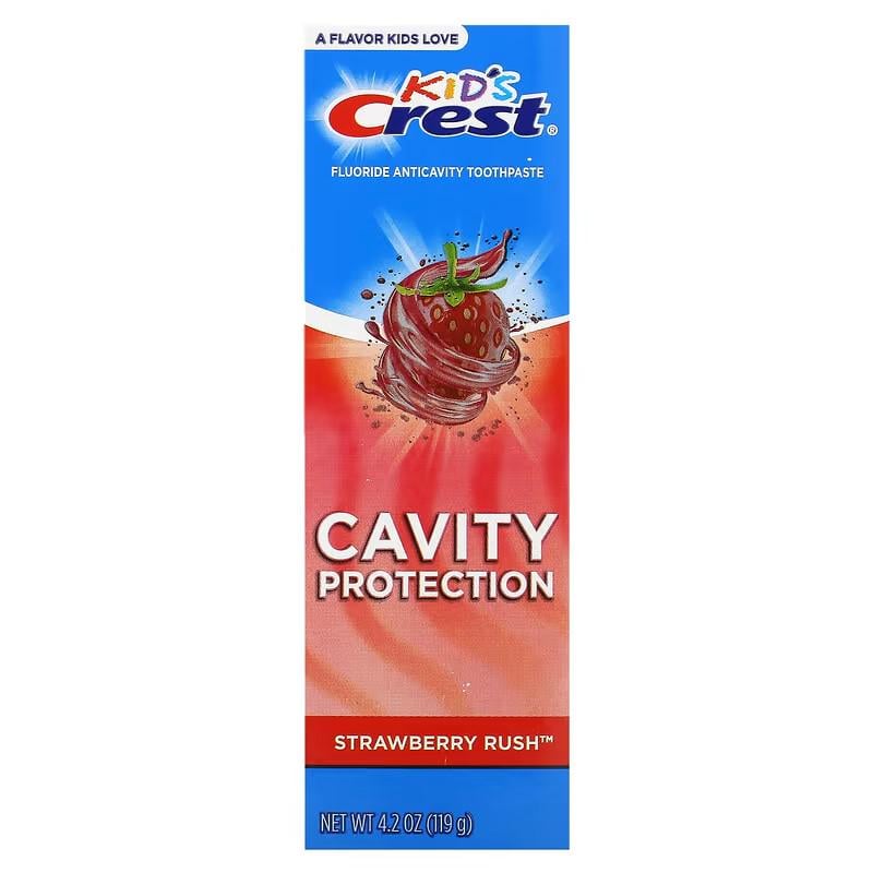 Зубная паста Crest Kids Fluoride Anticavity Toothpaste For Ages 2 Strawberry Rush 119 g