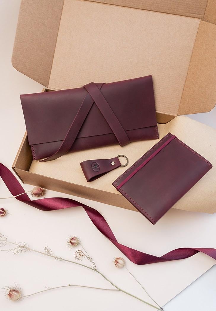 Набор кожаных аксессуаров для путешественника Венеция кожа crazy horse (A-026600)