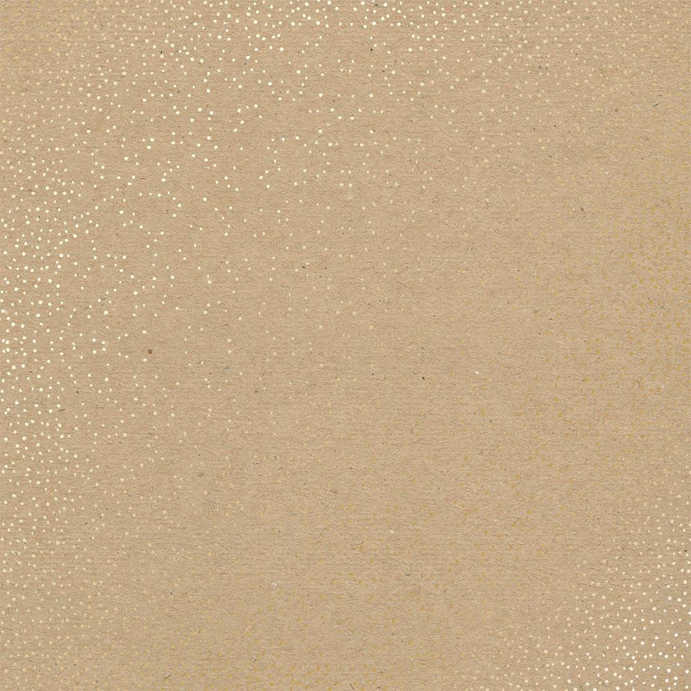 Лист бумаги односторонний Golden Mini Drops с фольгированием 30,5х30,5 см Kraft
