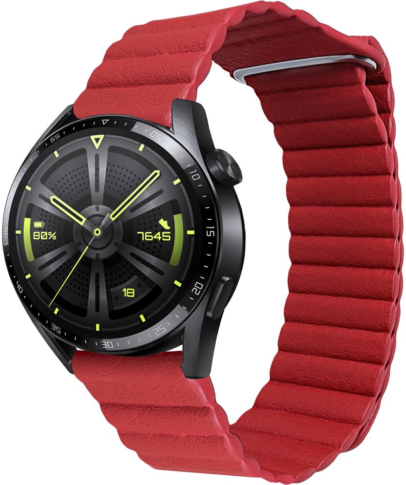 Ремінець шкіряний Genis для Huawei Watch GT3 46 мм Red (26143-2D)