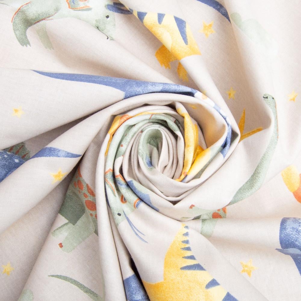 Ткань бязь ранфорс для постельного белья 26334 дино 2,4 м Бежевый (25015)