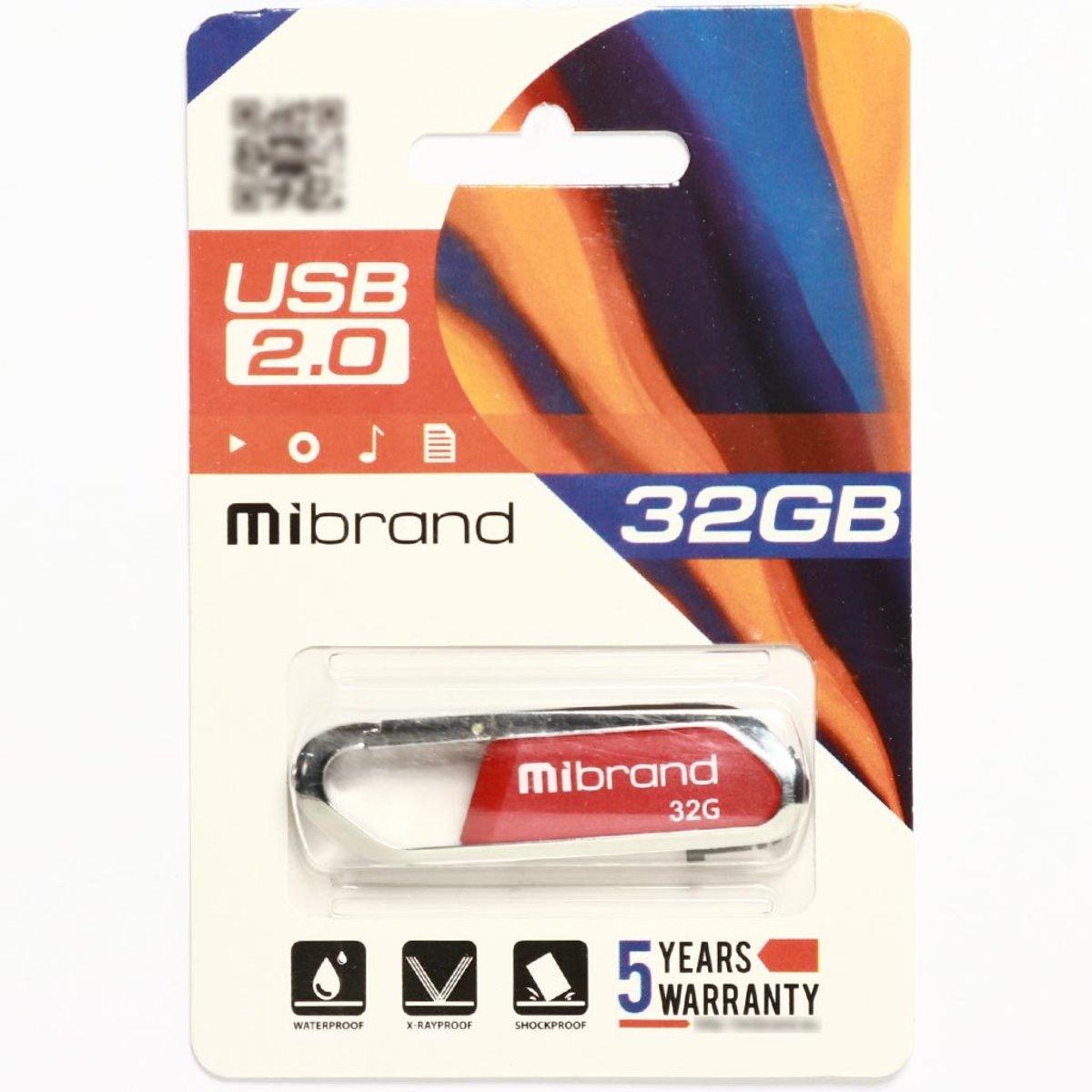 Флеш-накопичувач для ноутбука Flash Mibrand USB 2.0 Aligator 32Gb Dark Red (MI2.0/AL32U7DR) - фото 2