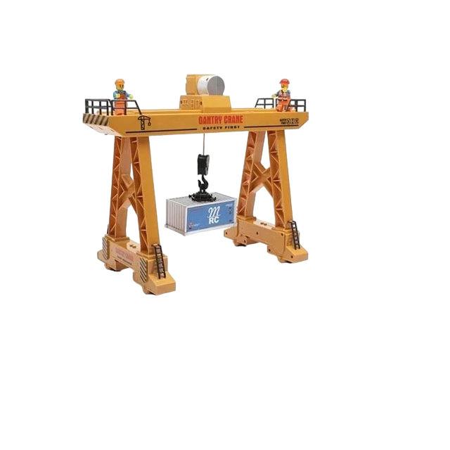 Кран на радиоуправлении Gantry Crane свет/звуки/мелодии/ездит/груз/кран поднимается Yellow (149882)