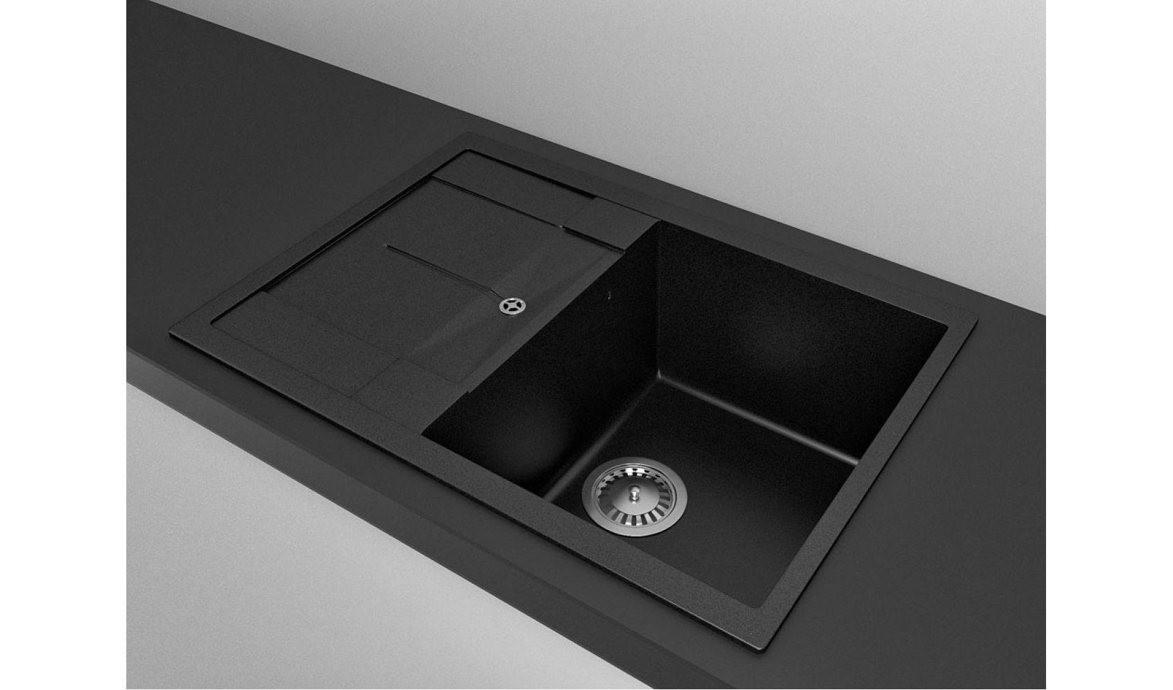 Кухонна мийка Lexona Candy Compact гранітна Чорний - фото 3