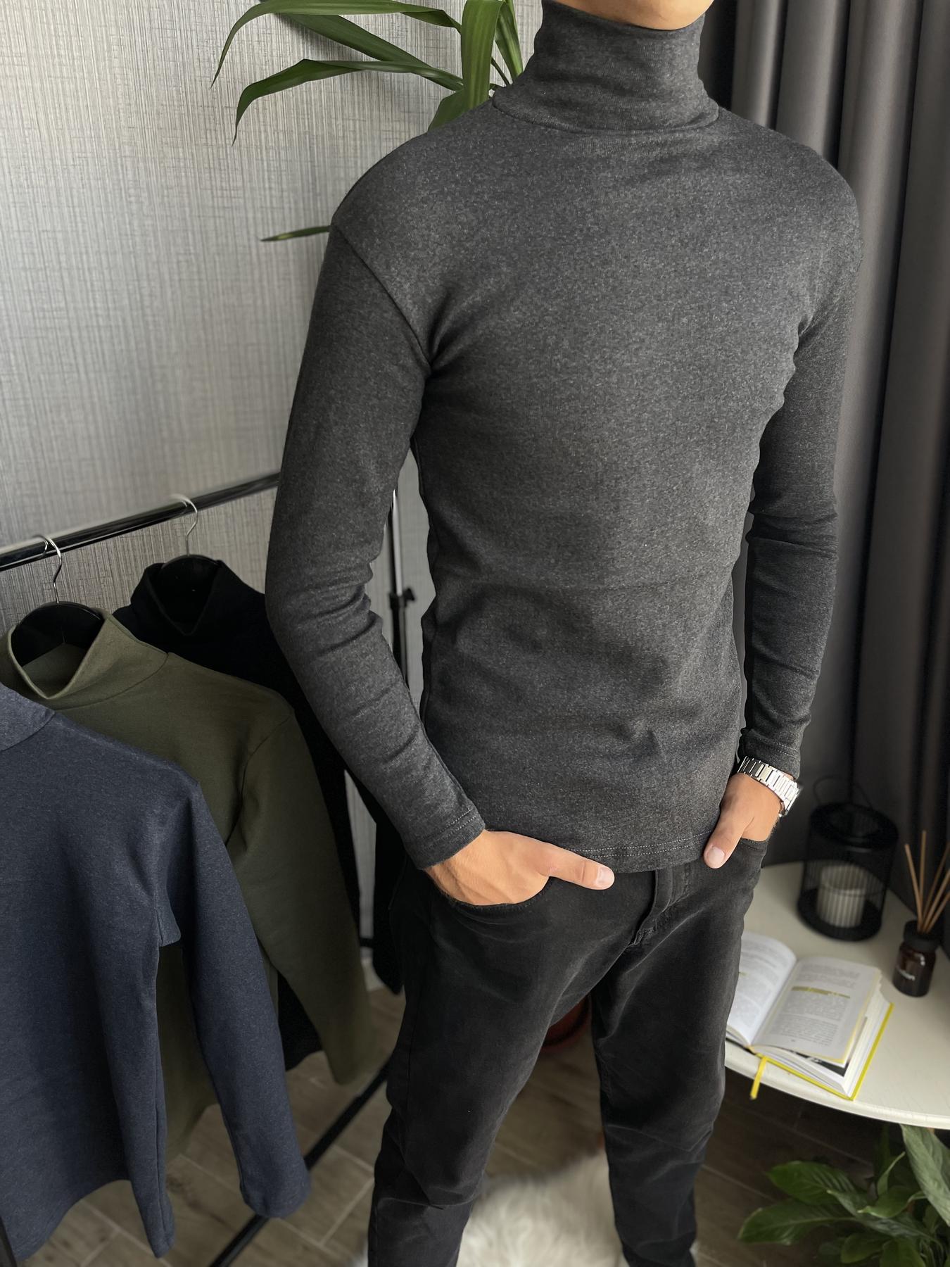 Гольф чоловічий зимовий на флісі облягаючий S Графіт (26534/2/1) - фото 6 Гольф чоловічий зимовий на флісі облягаючий S Графіт (26534/2/1) - фото 6