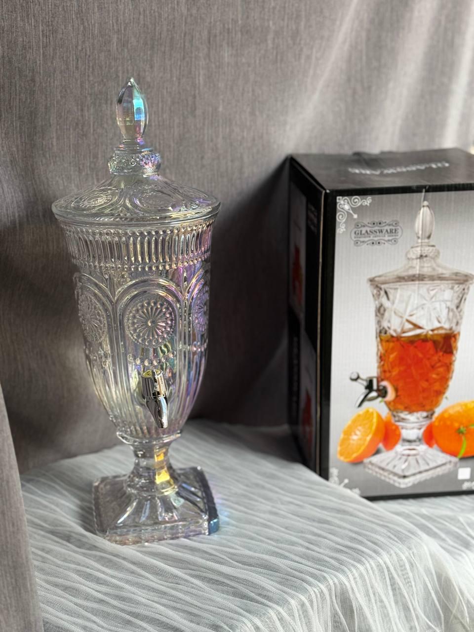 Лимонадница стеклянная TS Kitchen 2 л Прозрачный хамелеон (HP4173) - фото 6 Лимонадница стеклянная TS Kitchen 2 л Прозрачный хамелеон (HP4173) - фото 6