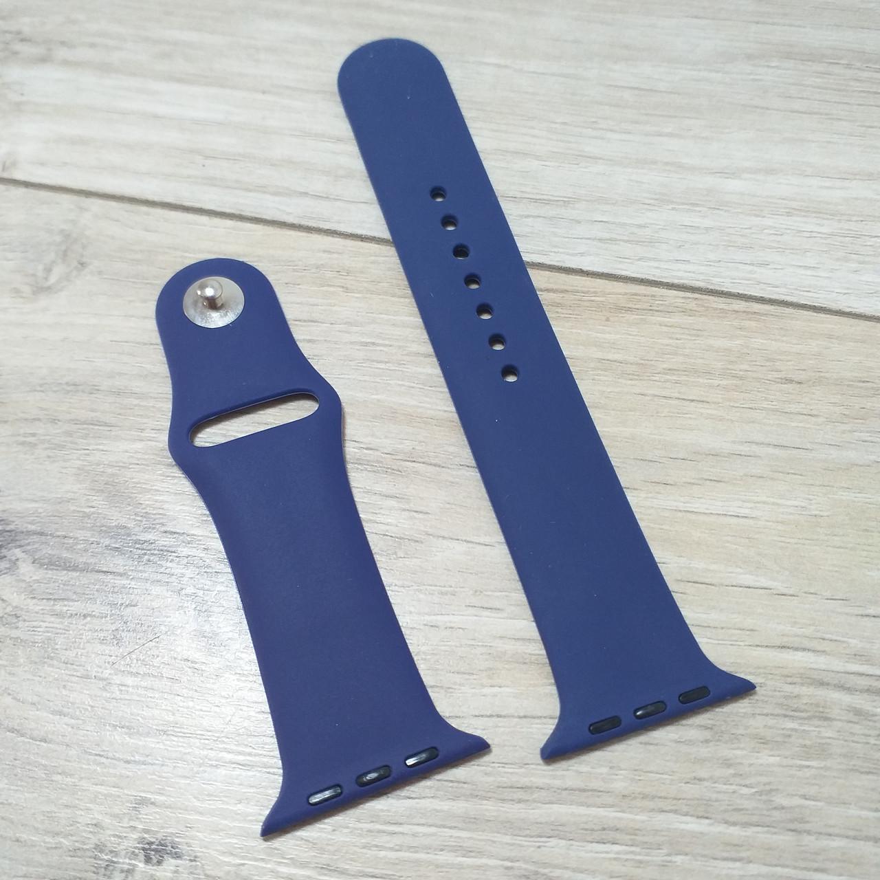 Ремінець силіконовий для Apple Watch Sport Band 42/44 мм Синій (KG-12624) - фото 6