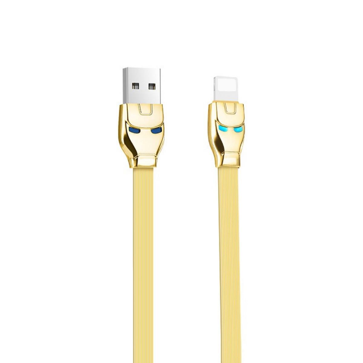 Кабель Hoco U14 Steel man lightning Gold Кабель Hoco U14 Steel man lightning Gold