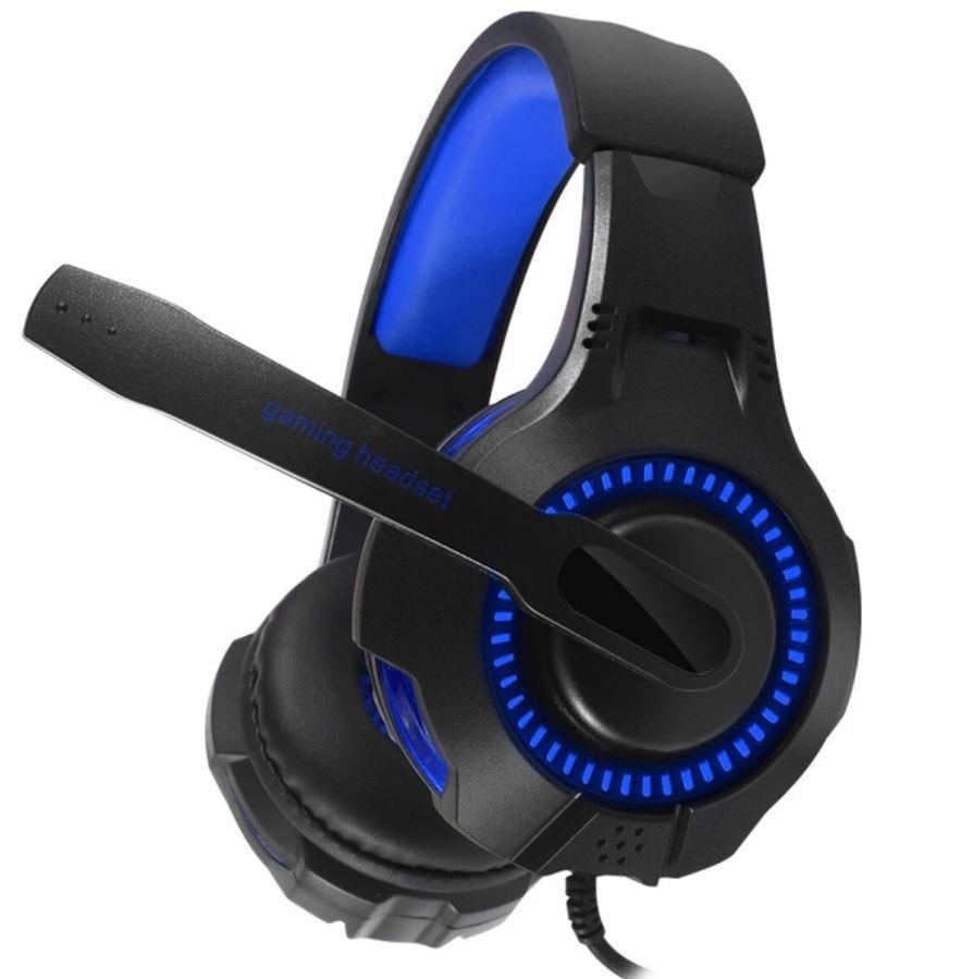 Наушники игровые Gaming Headset G-50 5V черно-голубые