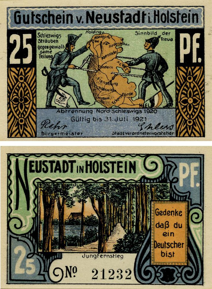 Коллекционная банкнота Германия Нотгельд 25 пфеннигов 1921 F-VF Шлезвиг (Б16167) Коллекционная банкнота Германия Нотгельд 25 пфеннигов 1921 F-VF Шлезвиг (Б16167)
