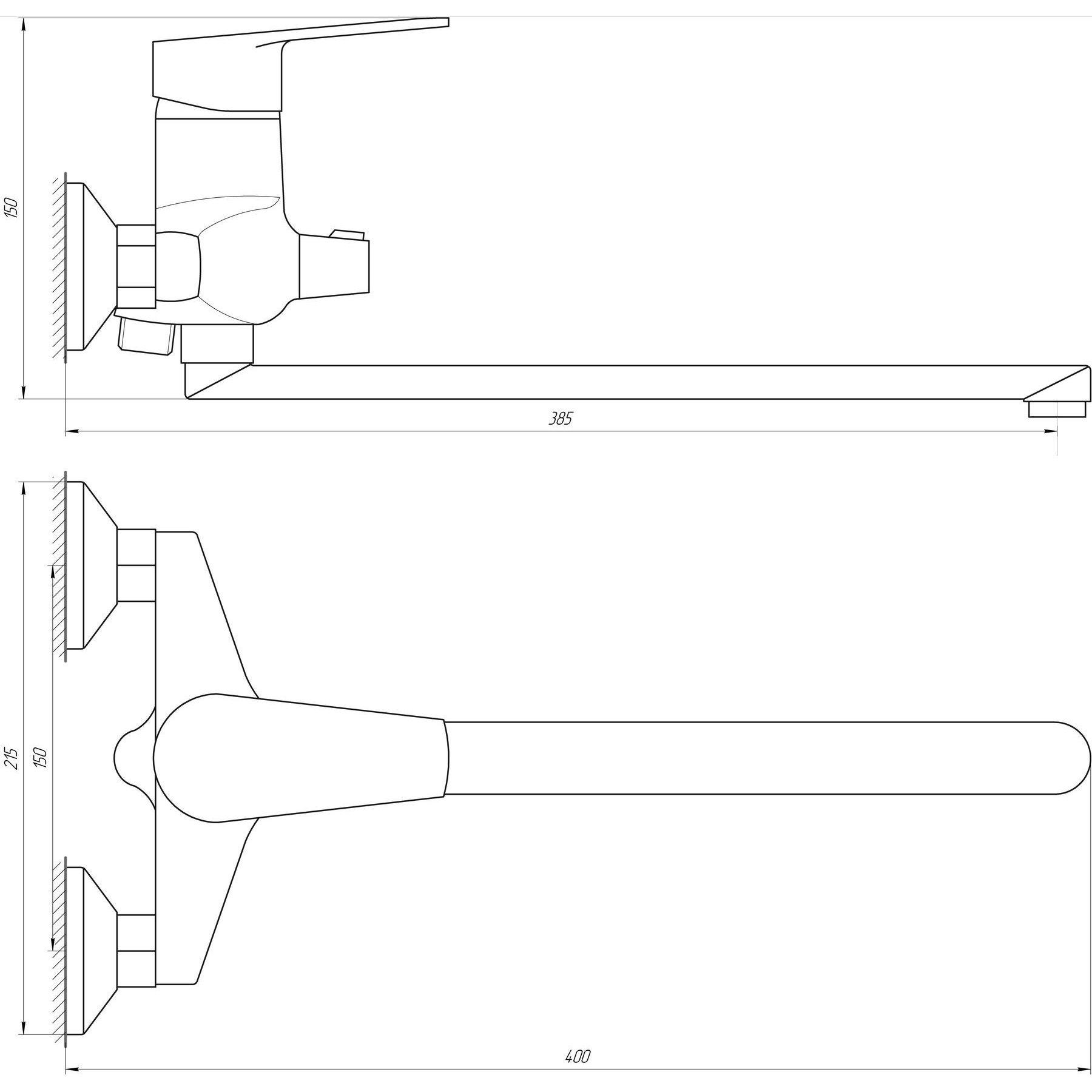 Смеситель для ванны DOMINO BLITZ DBC-208 - фото 2