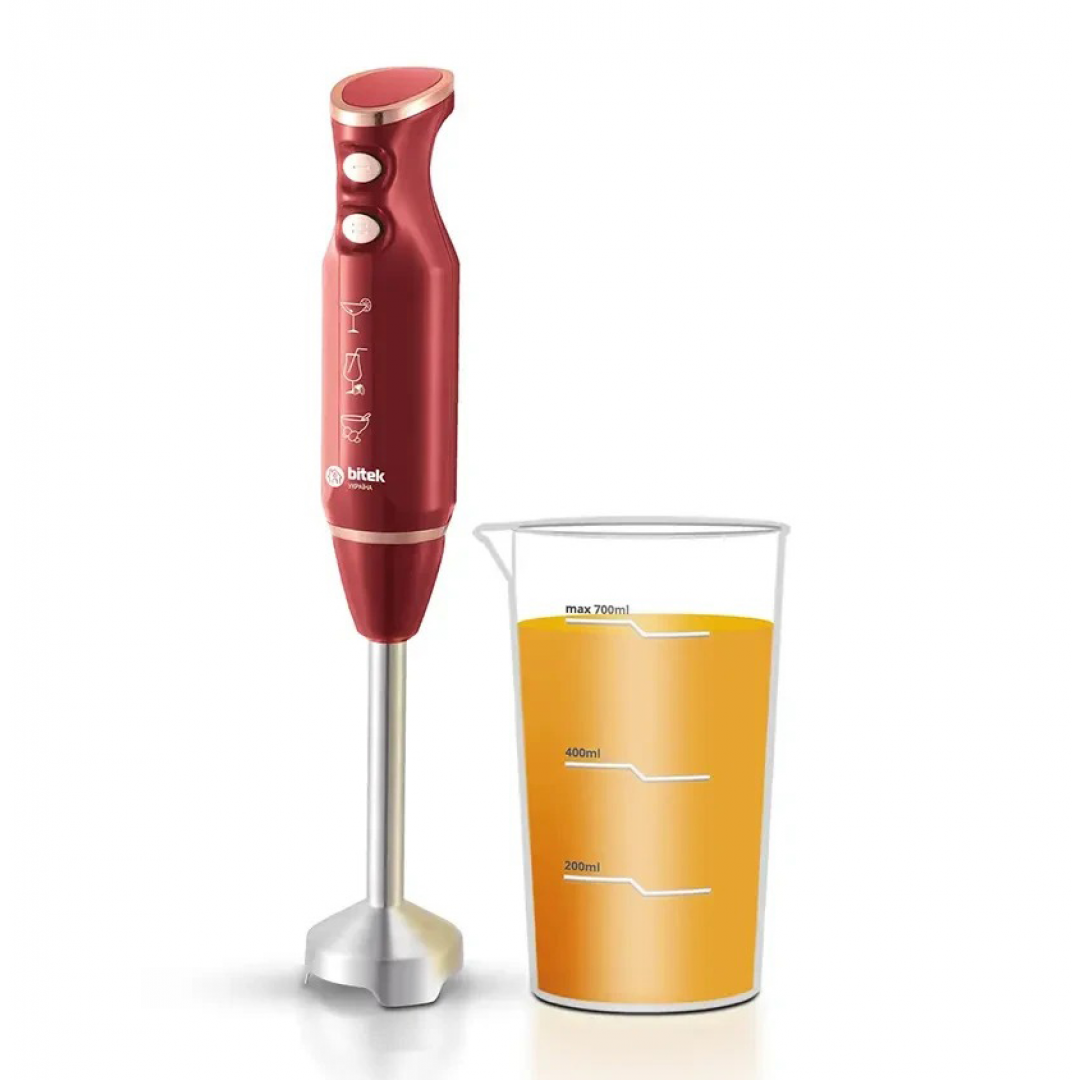 Блендер ручний Bitek BT-793R 1200 Вт заглибний Червоний (GR-05096)
