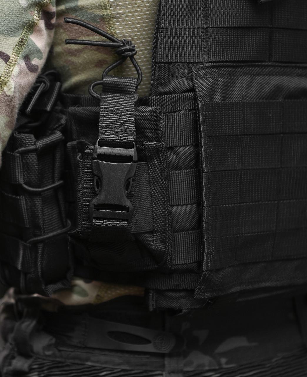 Плитоноска Asdag со быстрым сбросом с подсумками Черный (2472511824) - фото 4 Плитоноска Asdag со быстрым сбросом с подсумками Черный (2472511824) - фото 4