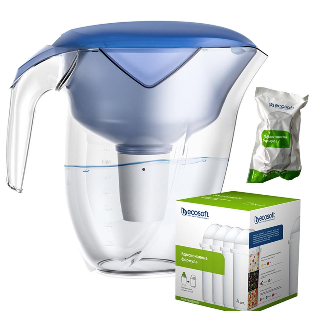 Фільтр-глечик Ecosoft Nemo п'ять картриджів Сапфіровий (23067716)