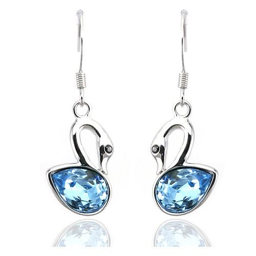 Серьги с кристаллами Сваровски Italina 04_971 Голубой