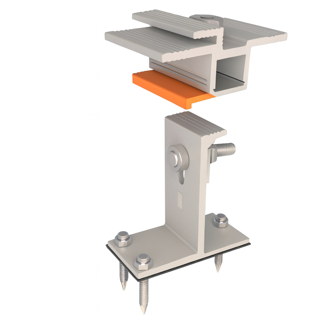 Комплект для крепления солнечных панелей StringSetter SS-XL-B 03 к битумной черепице Серый (27918422)