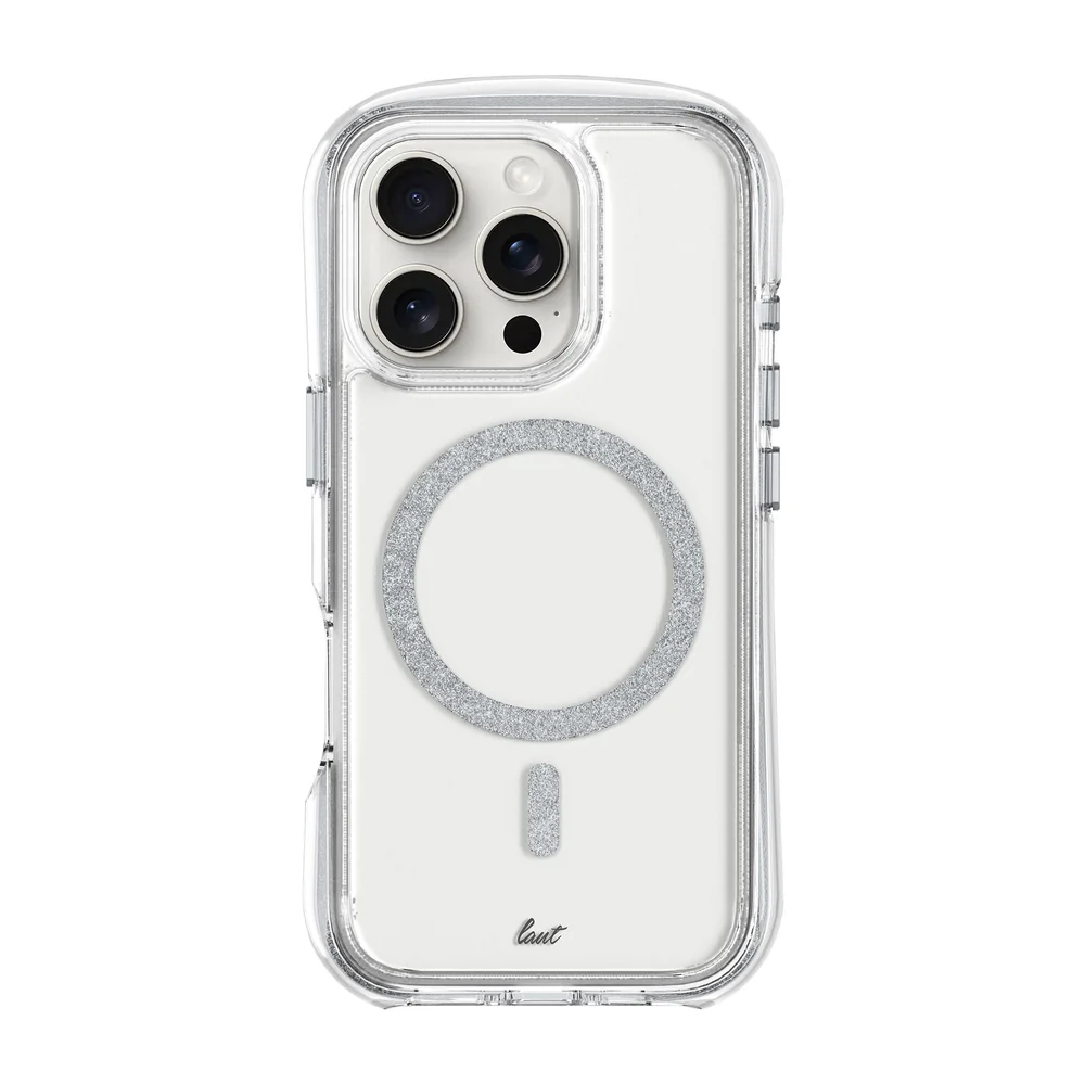 Чехол-накладка LAUT AERO SPARKLE case with MagSafe for iPhone 16 Pro Max, Crystal-Silver (L_IP24D_AS_SL)