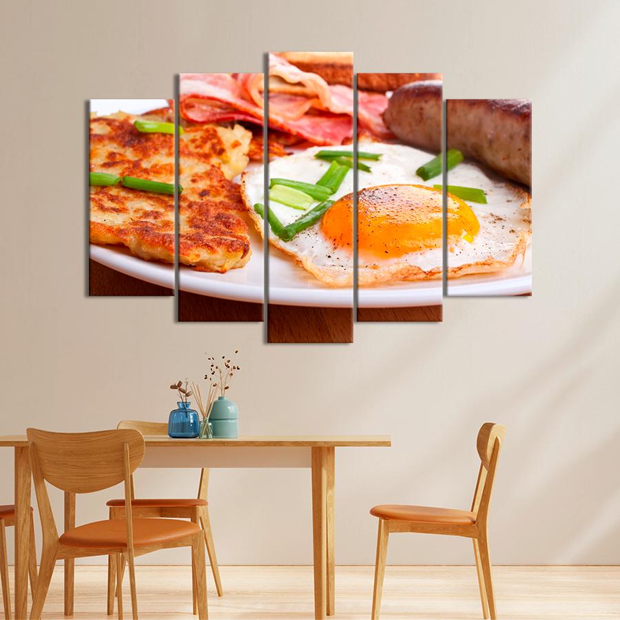 Настенний декор Вкусный и калорийный английский завтрак 112x68 см (A254-5)