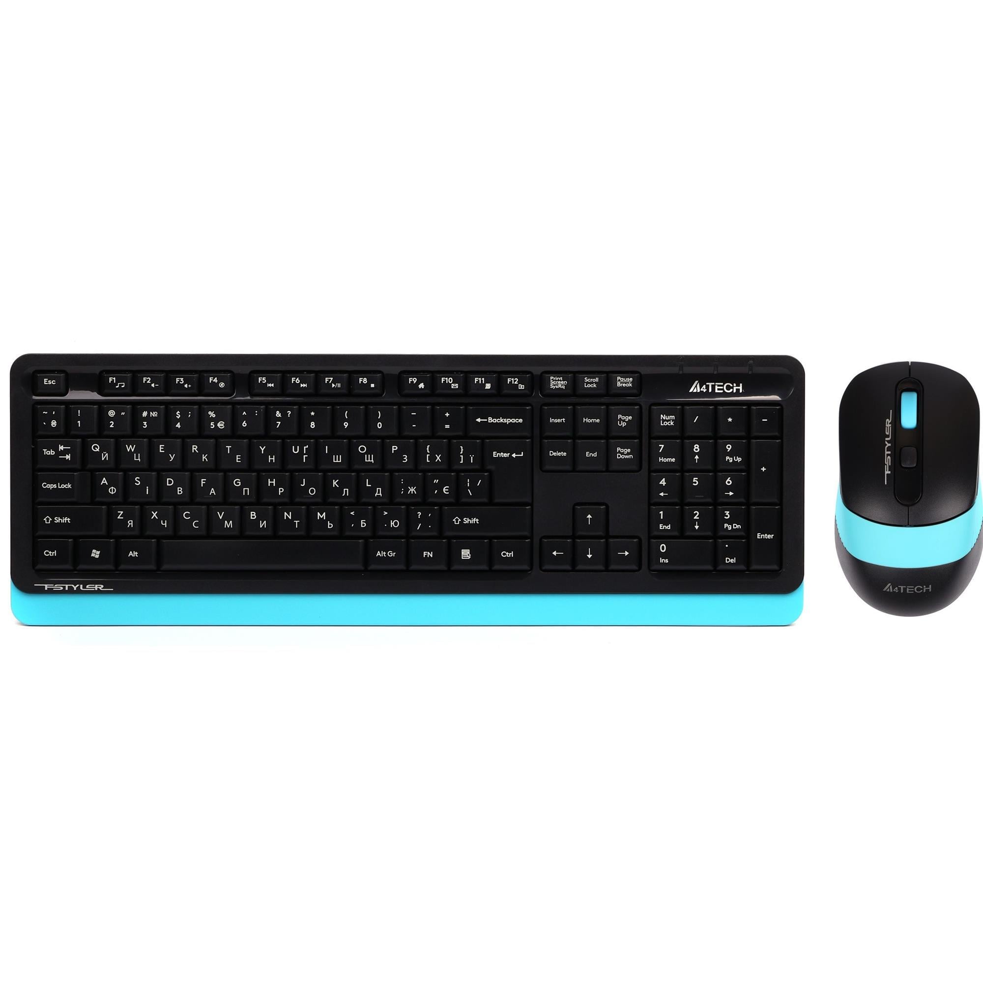 Комплект клавиатура и мышь беспроводной A4Tech FG1010 2,4 гГц Black/Blue (FG1010 Blue)