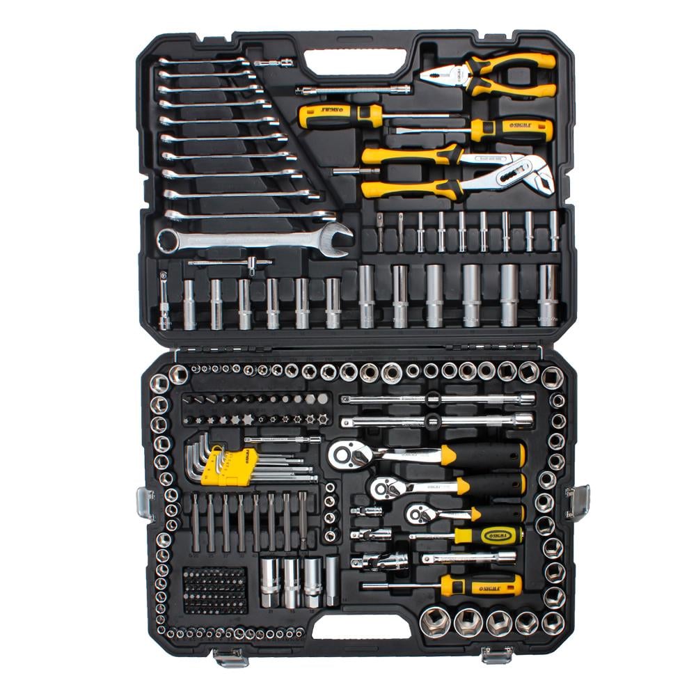 Набір торцевих насадок та біт/ключів/інструментів Sigma 1/4" & 3/8" & 1/2" 233 шт. CrV (6003871) Набір торцевих насадок та біт/ключів/інструментів Sigma 1/4" & 3/8" & 1/2" 233 шт. CrV (6003871)