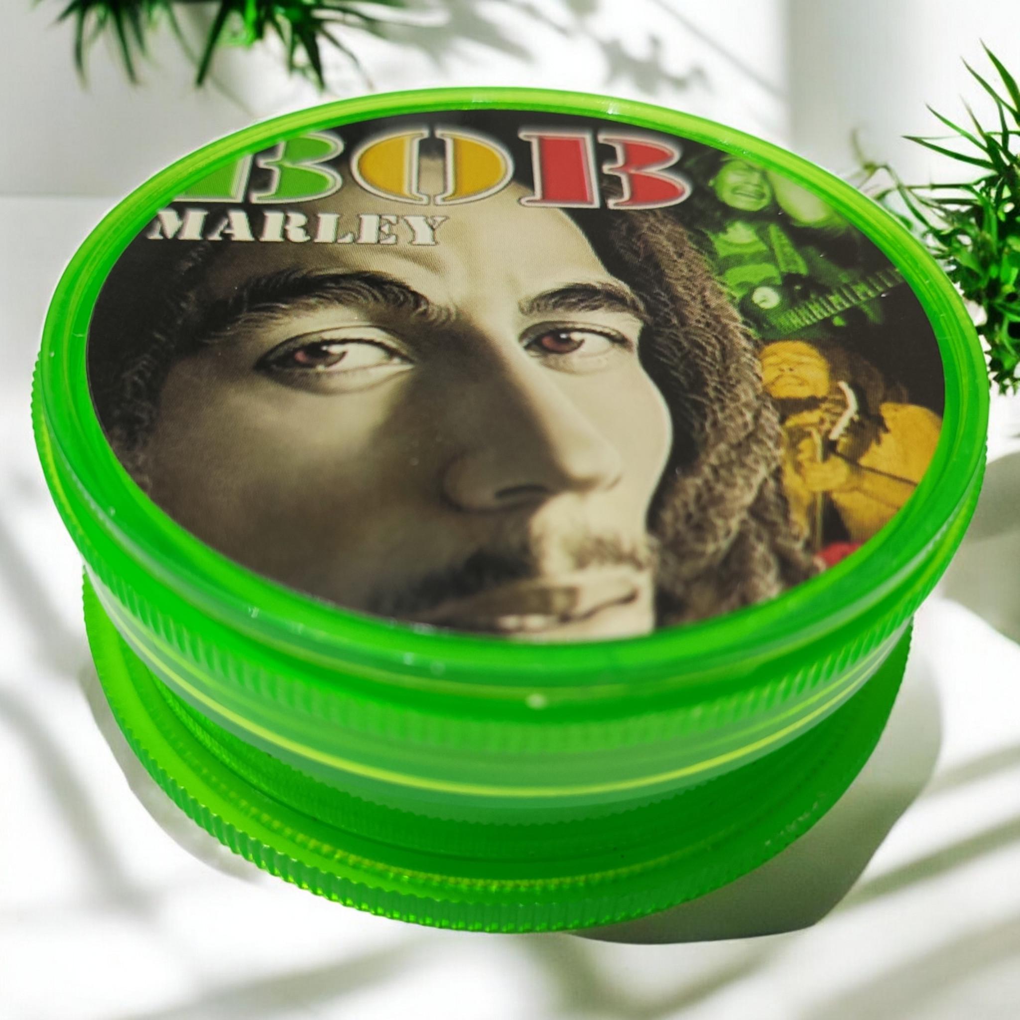 Гриндер для измельчения табака Grinder Handmuller Bob Marley Plastic Green