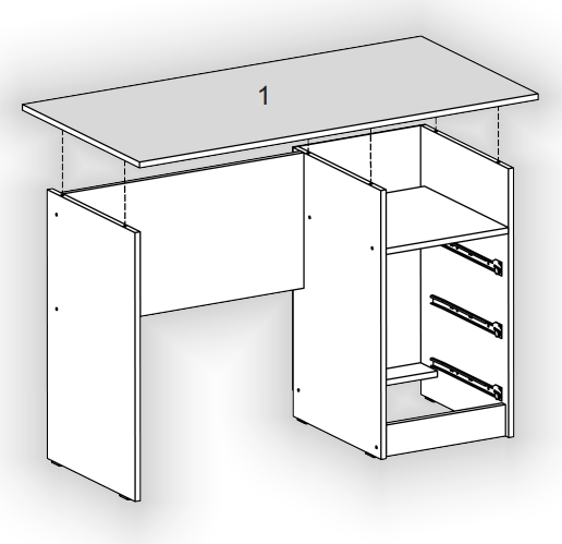 Стол письменный Буклет Ольха (00035pehot) - фото 3 Стол письменный Буклет Ольха (00035pehot) - фото 3