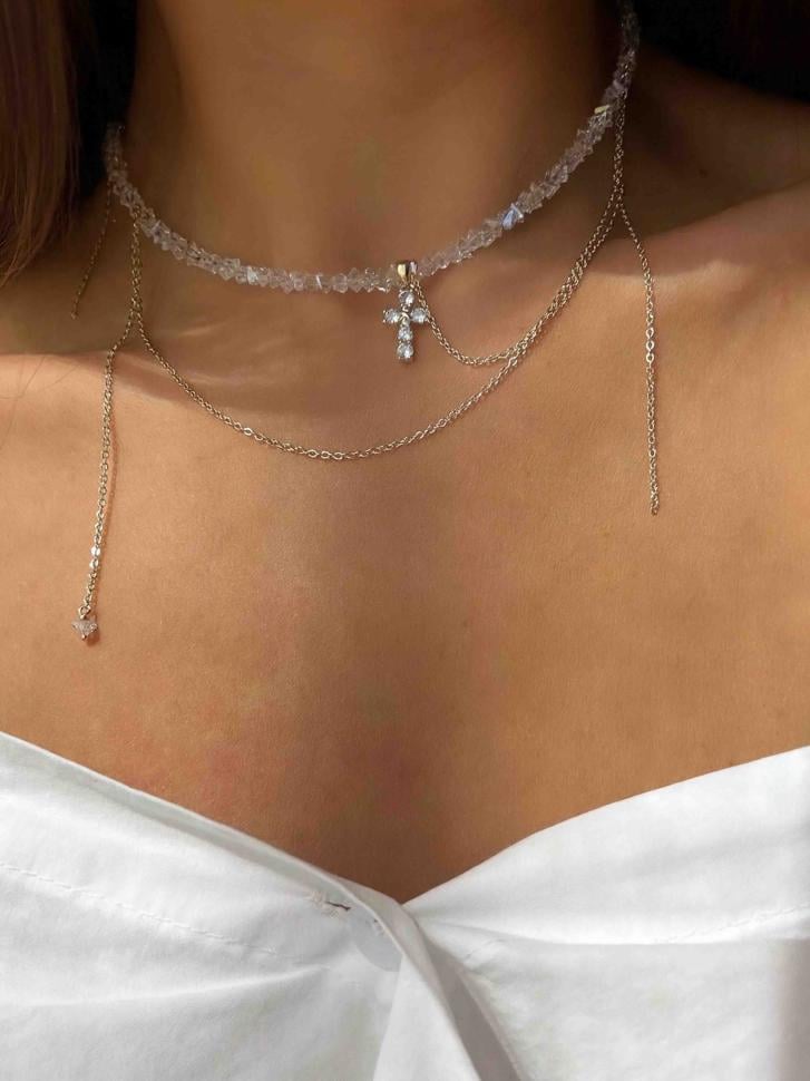 Кольє з хрестиком (5485)