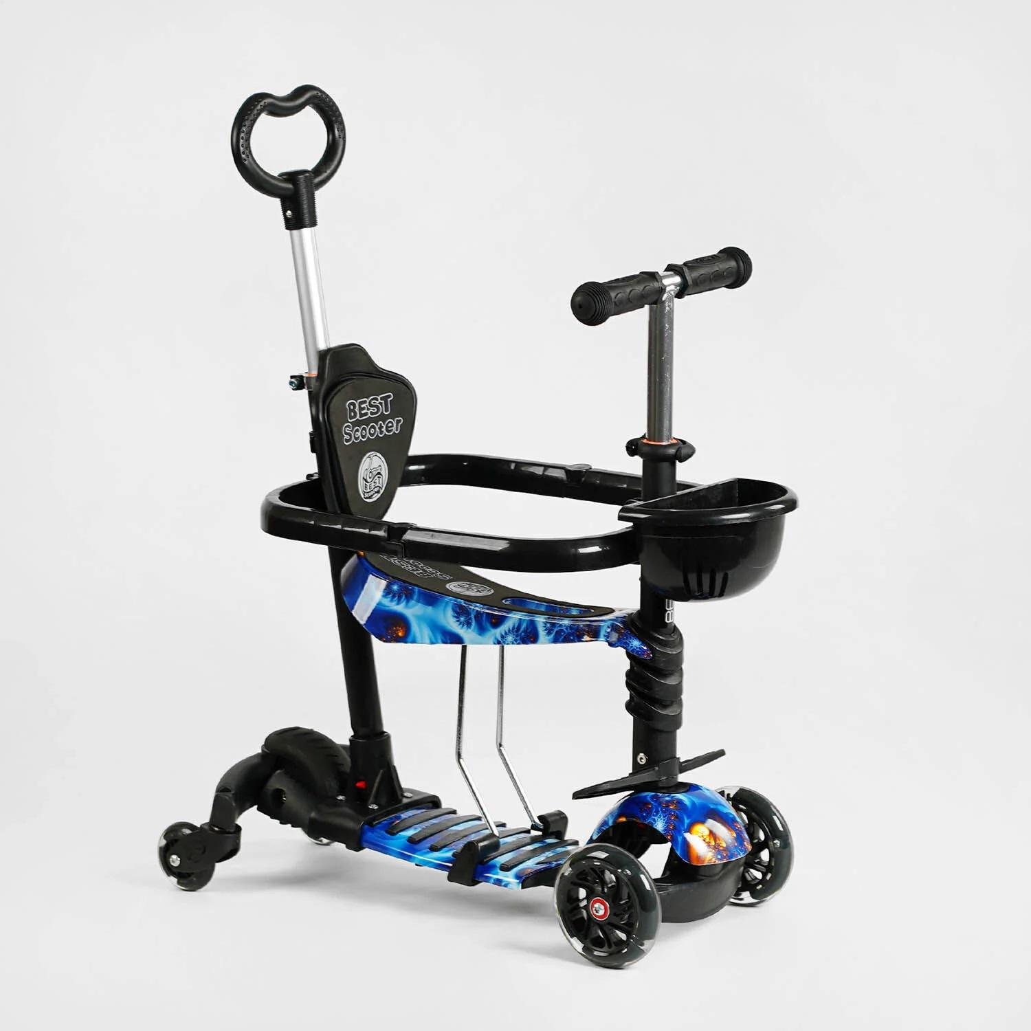 Самокат Best Scooter 5в1 Black/Blue (131499)