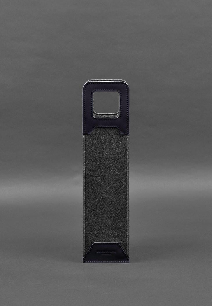 Чехол для вина 1.0 из фетра со вставками из кожи Краст Синий (A-027934) Чехол для вина 1.0 из фетра со вставками из кожи Краст Синий (A-027934)