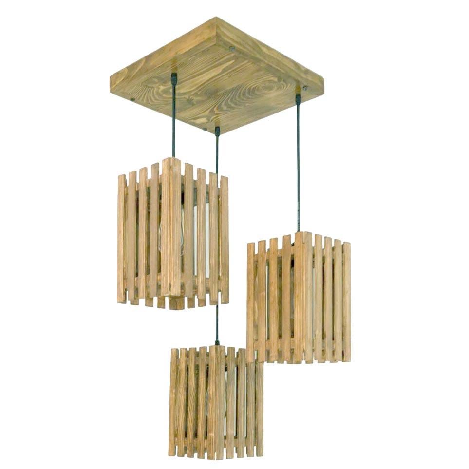 Подвесной светильник из дерева Салия Сиена (ЛЮС-003205)