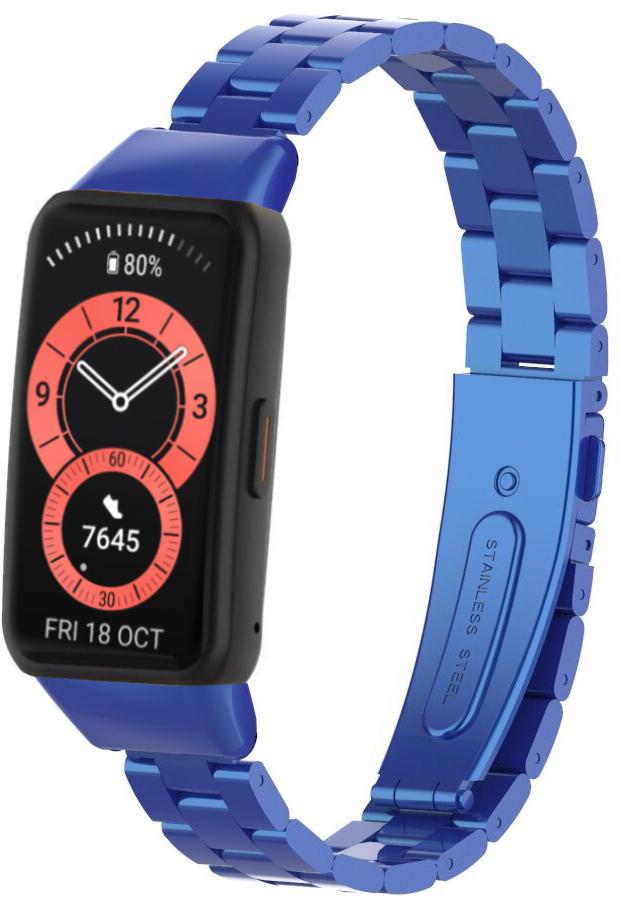 Ремешок металлический Shark для Huawei Band 6 Blue (24902-28) Ремешок металлический Shark для Huawei Band 6 Blue (24902-28)