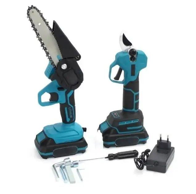 Набор пила DUC155Z 3800 об/мин 1/4" и секатор DUP365 24V аккумуляторные с индикатором заряда и зарядным устройством 2в1 (opt-15838)