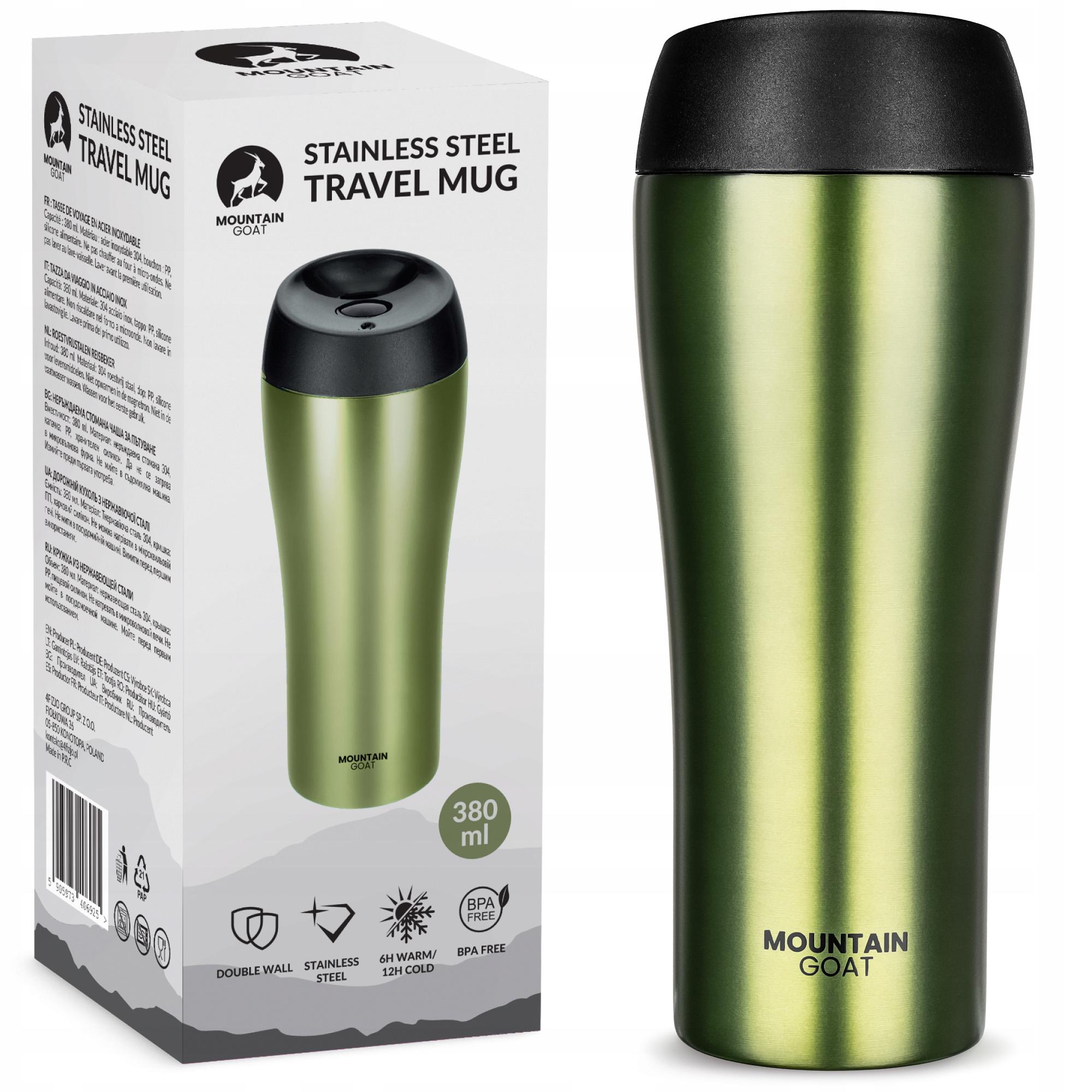 Термокружка Mountain Goat Travel 0,38 л Green (P-5905973406949) - фото 5