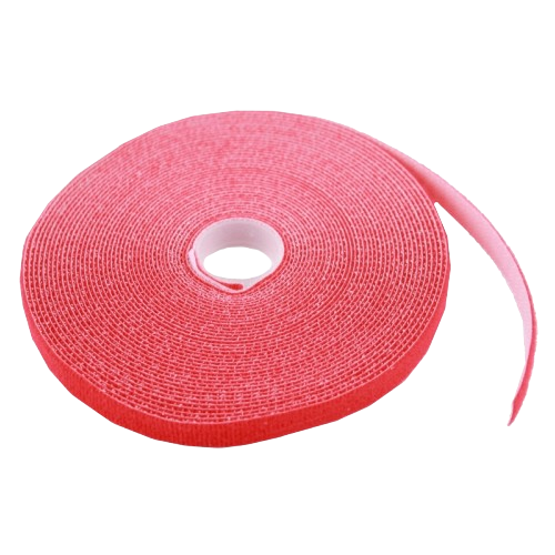 Красная многоразовая стяжка-липучка кабельная EPNew GTM-1210RDZ 12 мм × 10 м для организации проводов (638995)