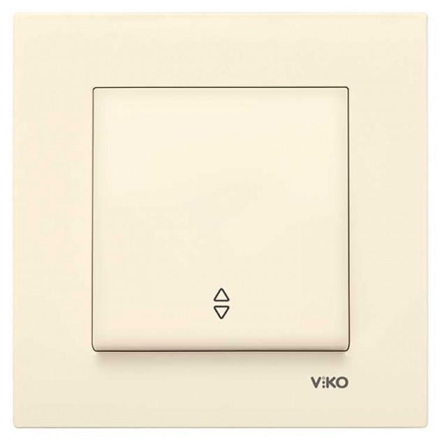 Выключатель одноклавишный проходной Viko Karre Кремовый (00000012421)