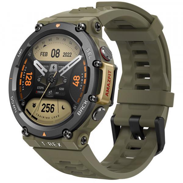 Часы смарт Amazfit T-Rex 2 Wild Green Часы смарт Amazfit T-Rex 2 Wild Green