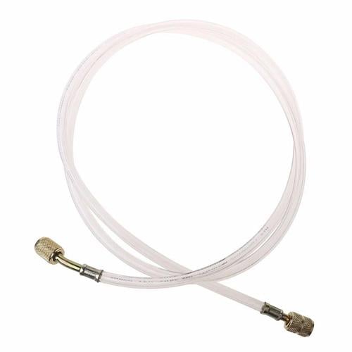 Шланг заправочный для фреона R410 R22 0,9м 1/4"-1/4" Прозрачный (957063) Шланг заправочный для фреона R410 R22 0,9м 1/4"-1/4" Прозрачный (957063)