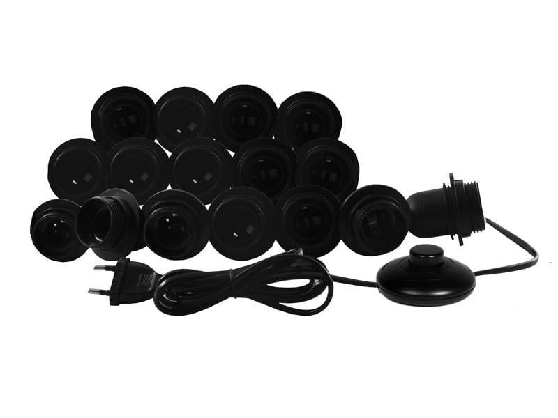 Подсветка гримировочного зеркала светодиодная LEDUA врезная с ножным выключателем 16 шт. E14 Черный (6566)