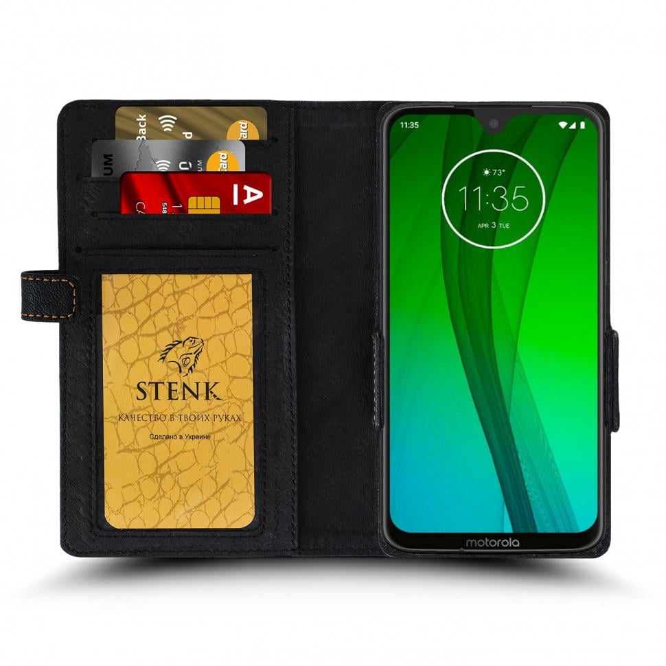 Чехол книжка Stenk Wallet для Motorola Moto G7 Черный (64214)