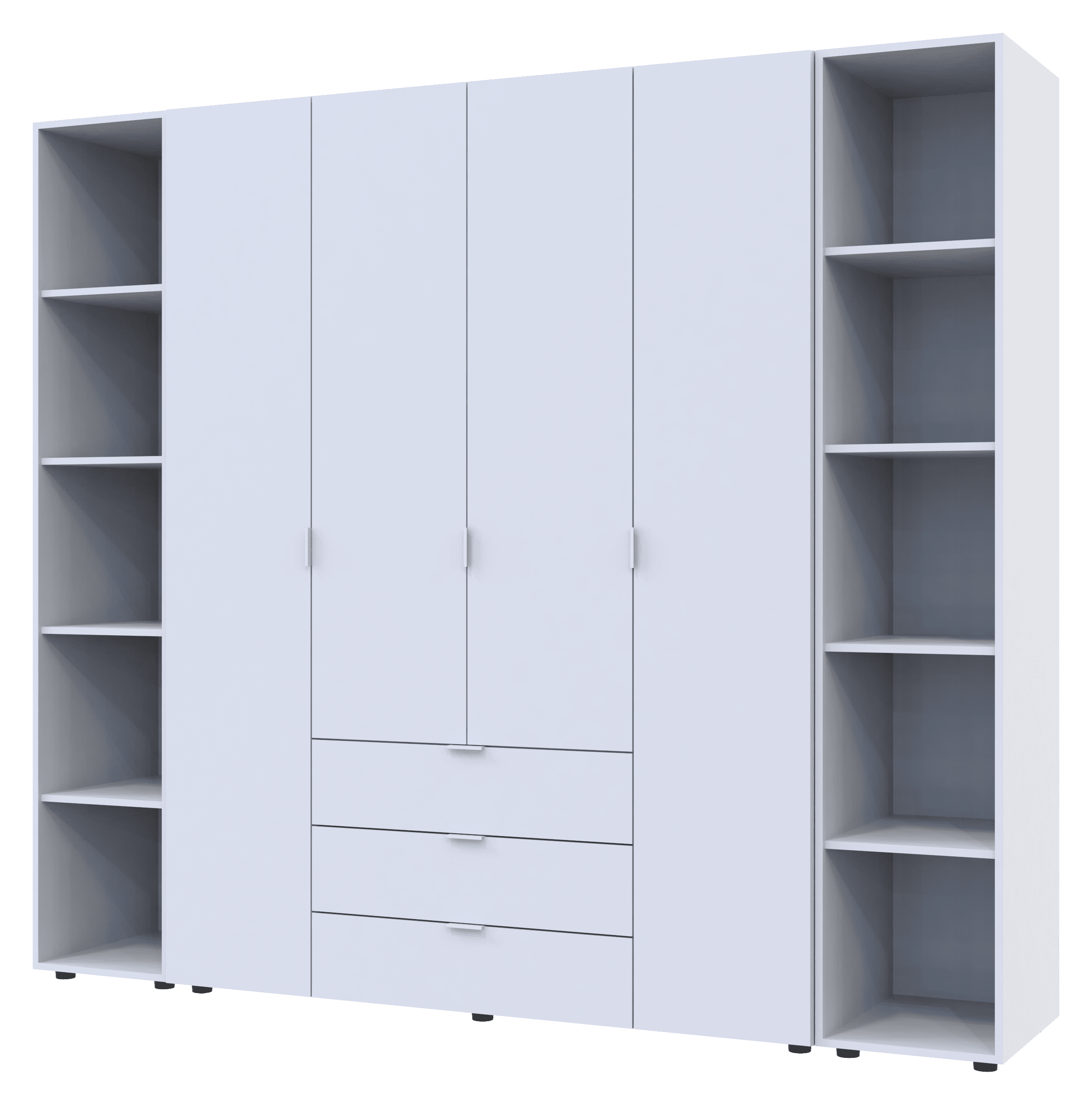 Комплект шкафов для одежды Doros Гелар 231,4х49,5х203,4 см 3 шт. Белый (DRS-011175)